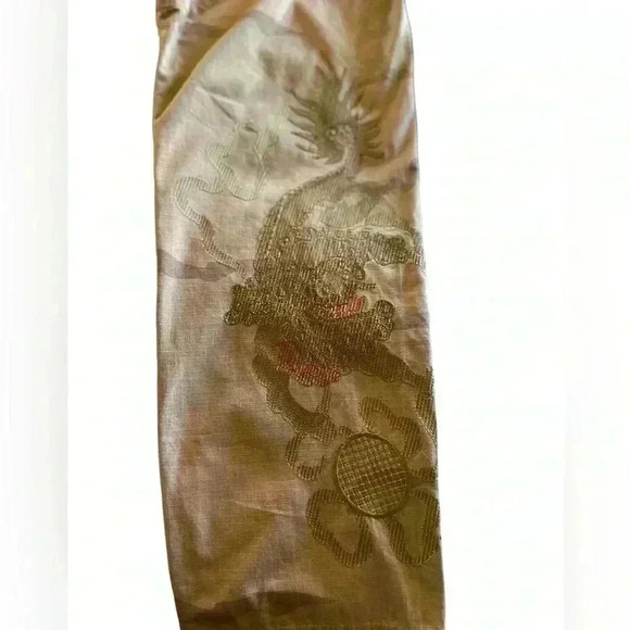 Vintage American Eagle size large Army style camo fatigues embroidered dragons! - Picture 6 of 15